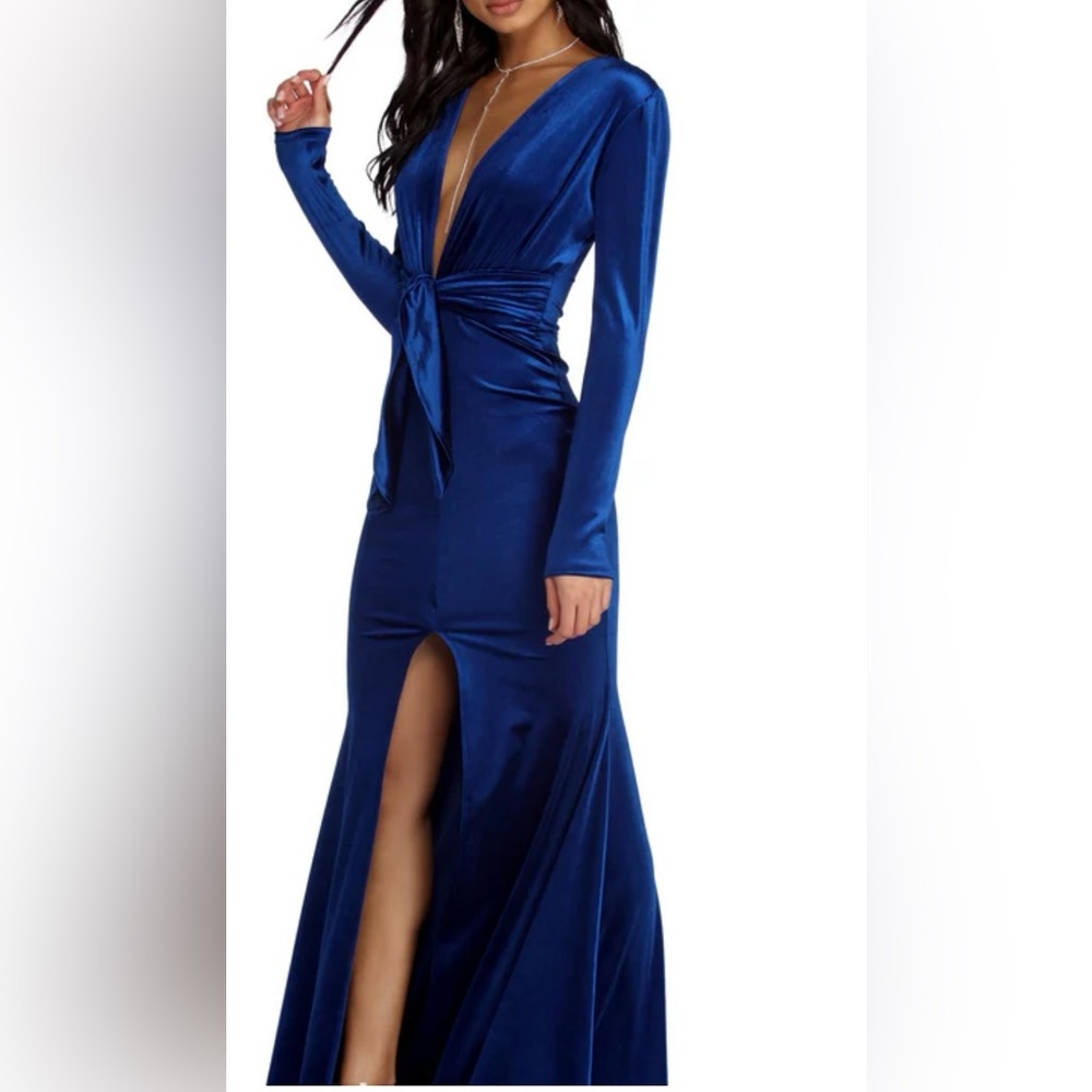Windsor Velvet Dress Royal Blue